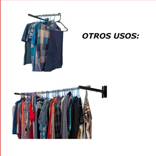 ONE SUPER PRACTIC Tendedero Plegable, Retráctil, Modelo Económico, para tendido y Secado de Ropa. Fácil Instalación, Tendedero para Ropa, Balcón, Patio, Terraza (3 Líneas con cordón)